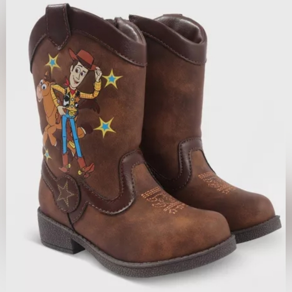 NWOT * Toddler Toy Story Pull-On Boots Brown